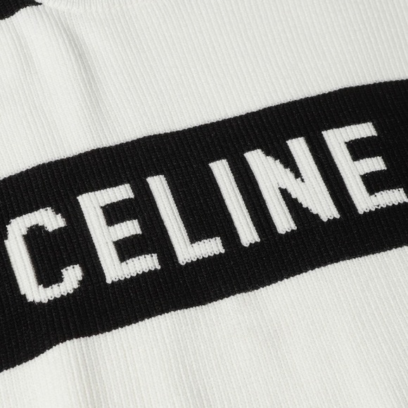 Celine Monochrome Striped Crew Neck Sweater - Picture 4 of 6